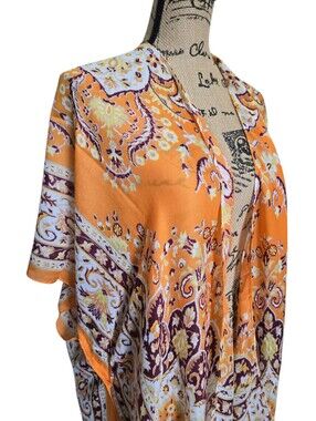Orange Paisley Kimono